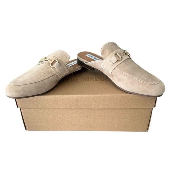 Steve Madden Shoes - Steve Madden Kandi Camel Suede Slide Loafers Women’s Size 7.5